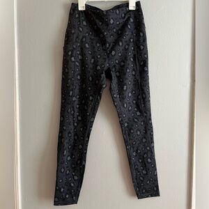 Reebok Black Leopard Print Leggings